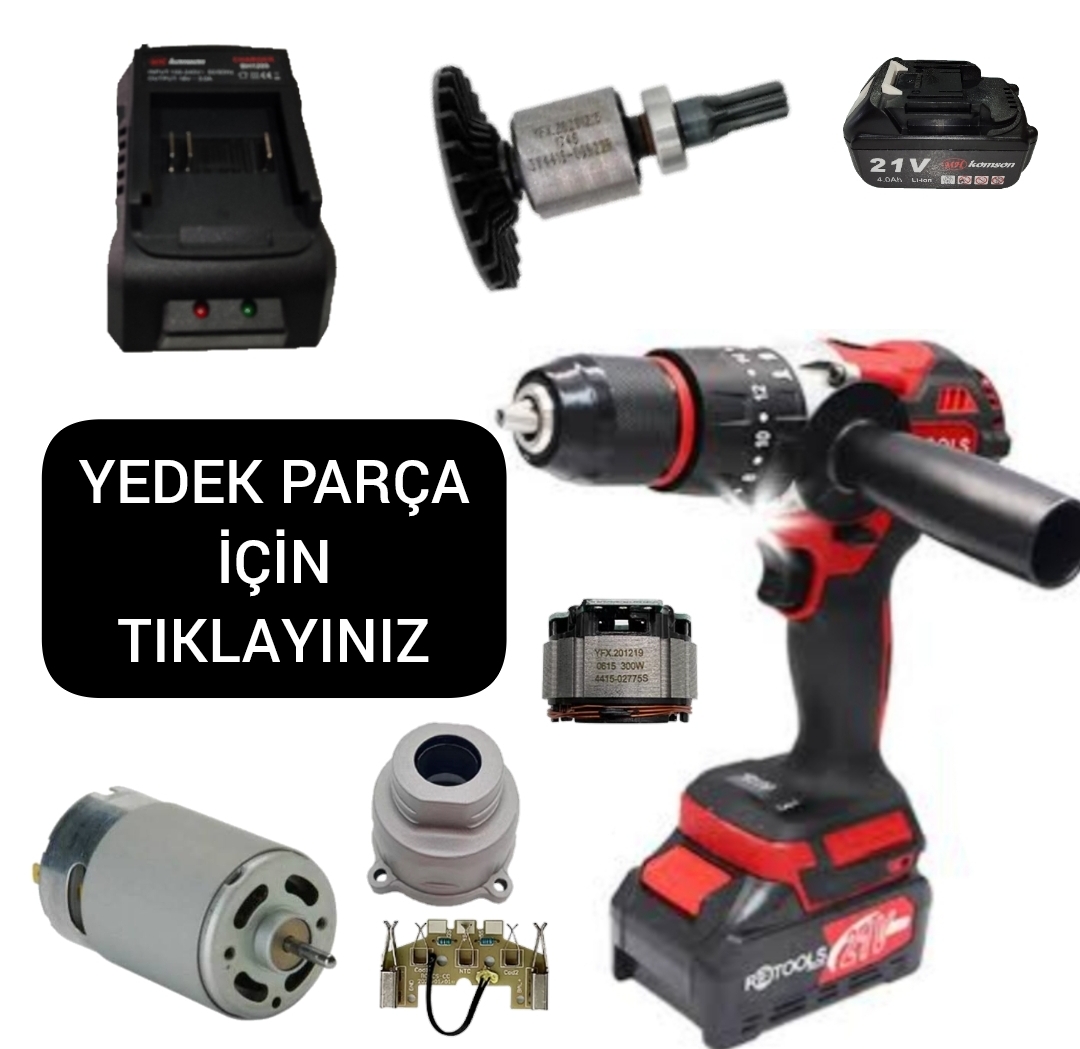Retools kırmızı şarjlı matkap yedek parça