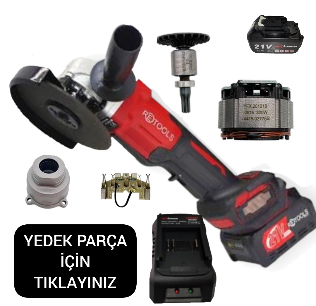 Retools kırmızı şarjlı taşlama yedek parça